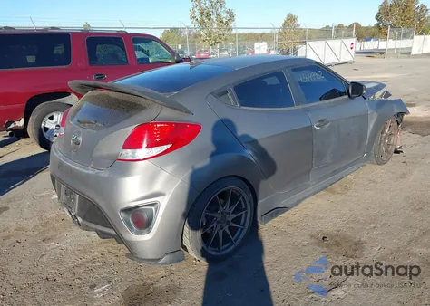 2014 Hyundai Veloster Turbo W/Blue from USA, damaged, VIN KMHTC6AE4EU182427